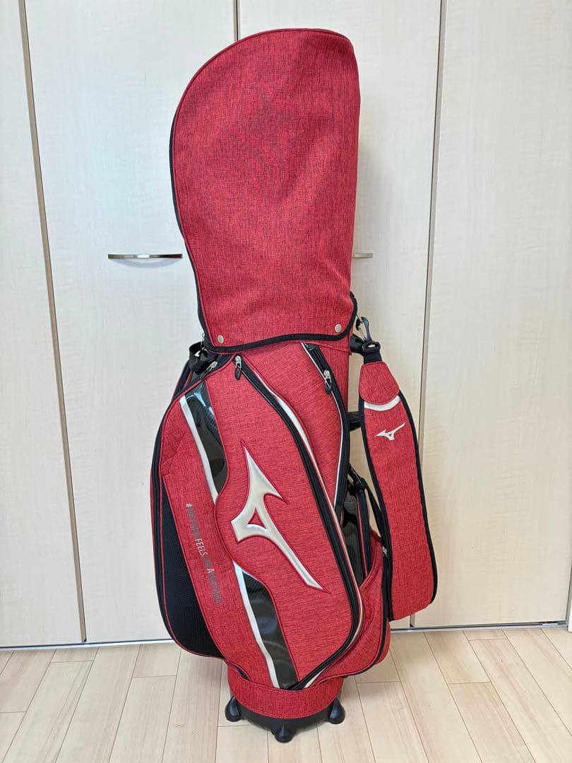 ☆美品☆ミズノ・キャディバッグ/ツアーREDモデル☆送料無料☆