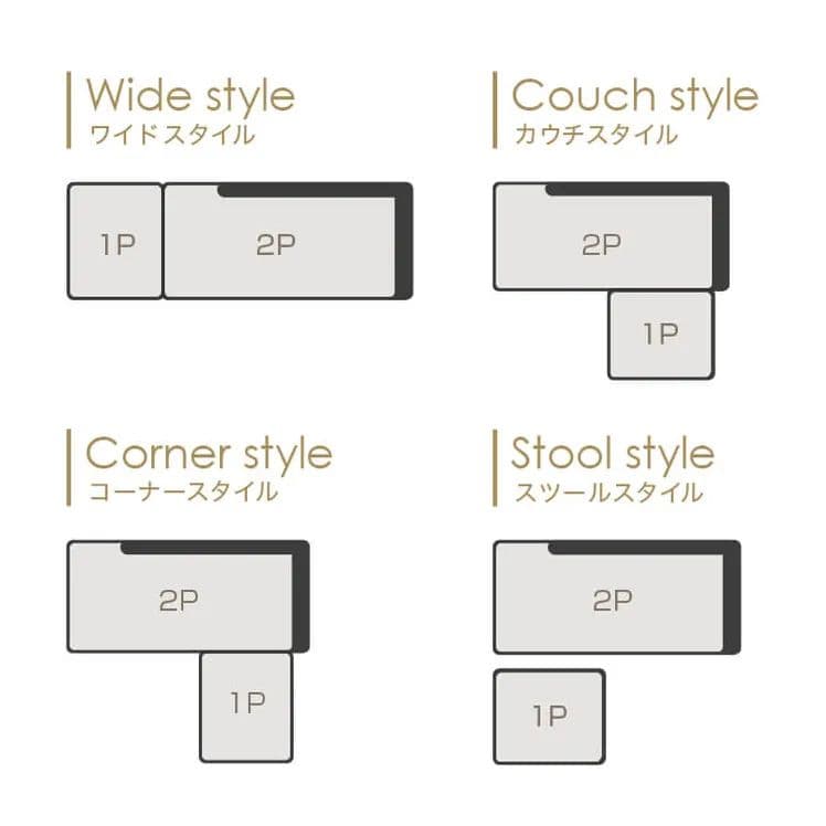 【8-10日間出荷】2人掛け コンパクトカウチソファ