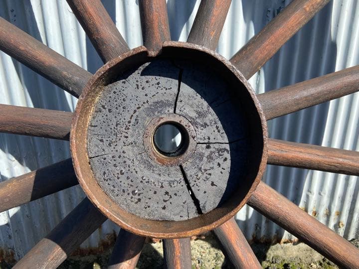 でかい 木製車輪 110センチ アンティーク