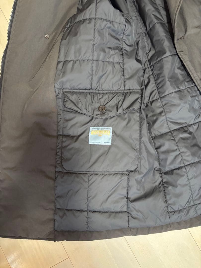 ASPESI ブラウン ダブルブレスト トレンチコート