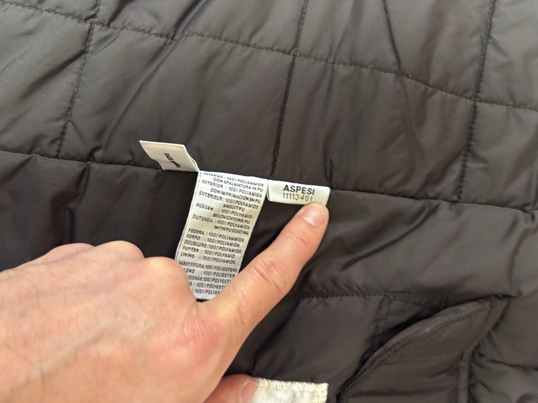 ASPESI ブラウン ダブルブレスト トレンチコート