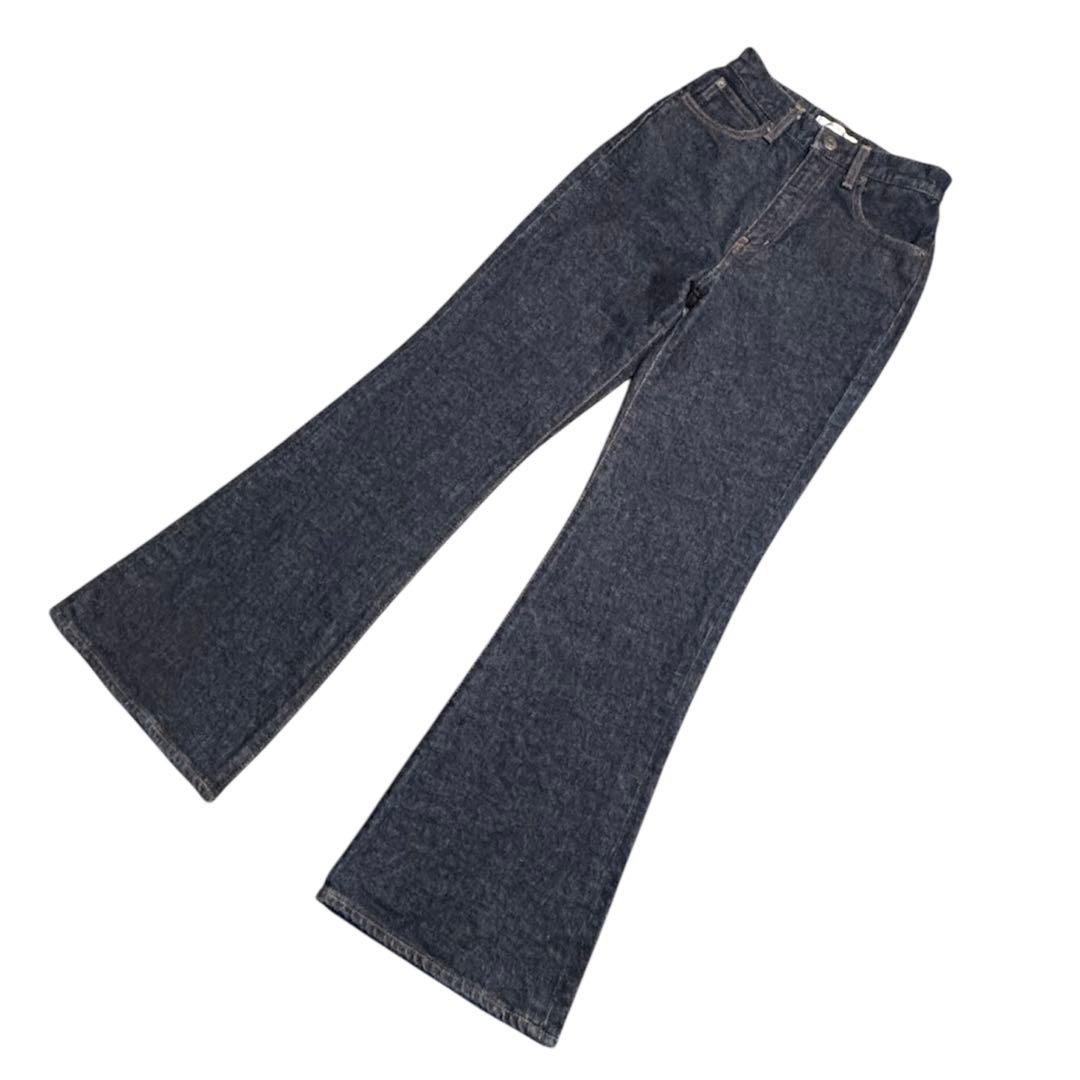 【濃紺】MOUSSY MVS FLAREフレアデニムパンツ