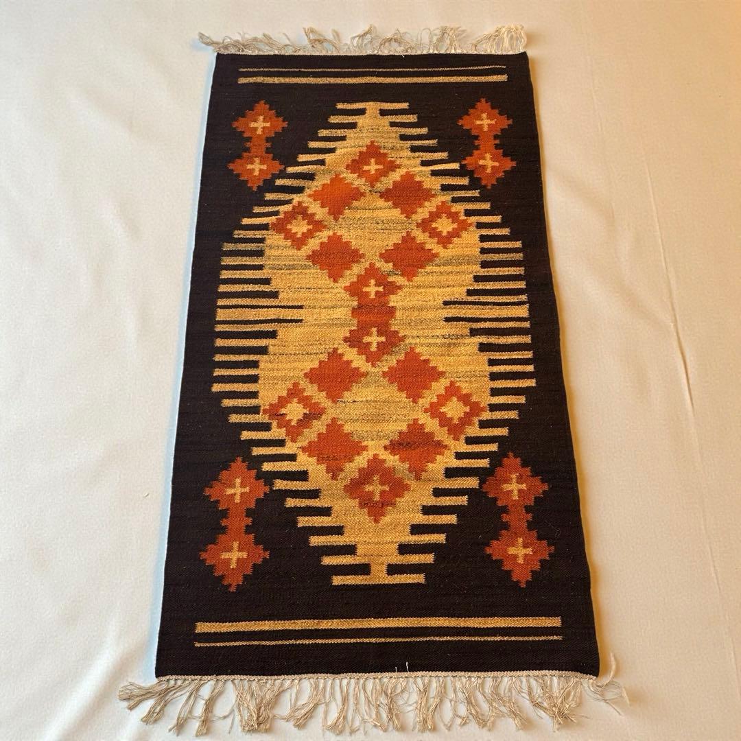 ヴィンテージ 平織り キリムラグ 160×89cm 北欧 モダン インテリア