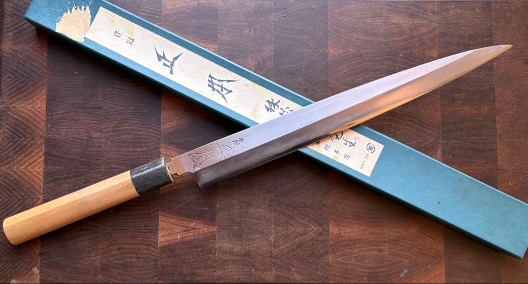 正本総本店　霞　玉白鋼　柳刃　300mm 尺　包丁　和包丁　研ぎ済