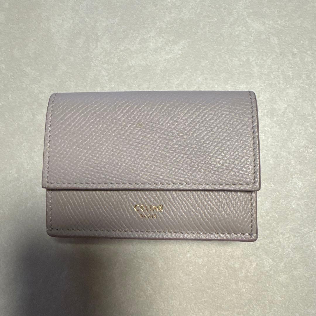 CELINE Faldel Compact Wallet ラベンダーグレー