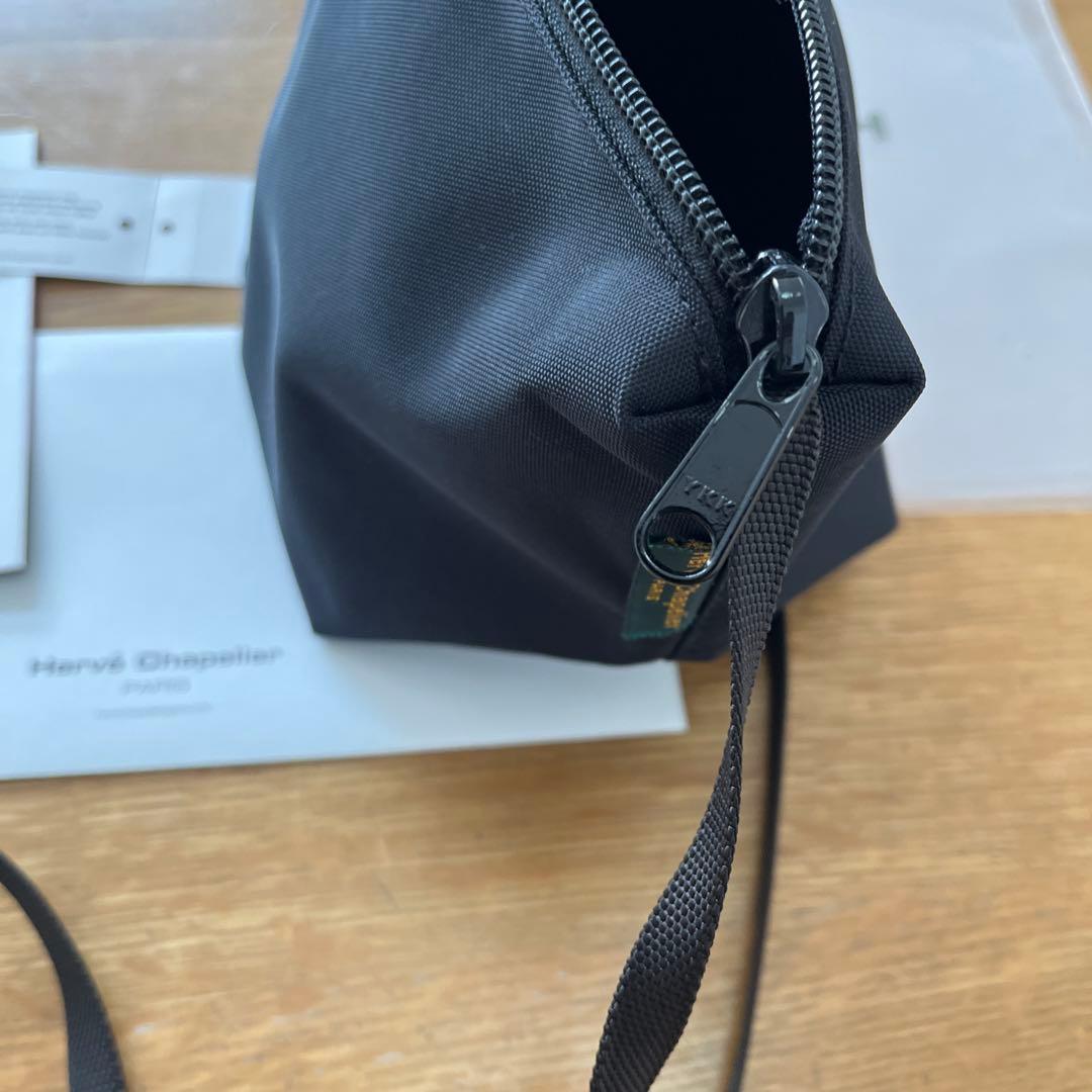 美品　2885N　エルベシャプリエ　舟形ショルダーS　ノワール