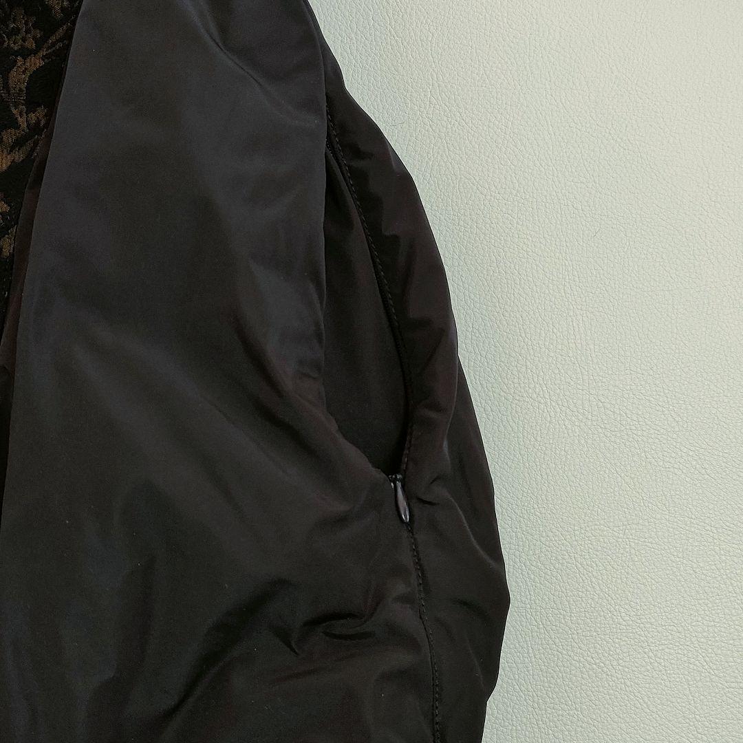 美品✨️センソユニコ　ダウンコート　コクーン　ダブルジップ　ウールジャガード切替