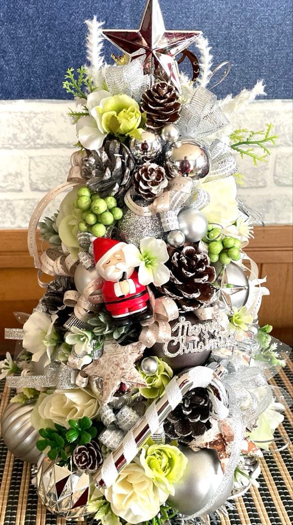 ミントグリーンのクリスマスツリー 約45センチ❣️cocc❣️2点セット❣️