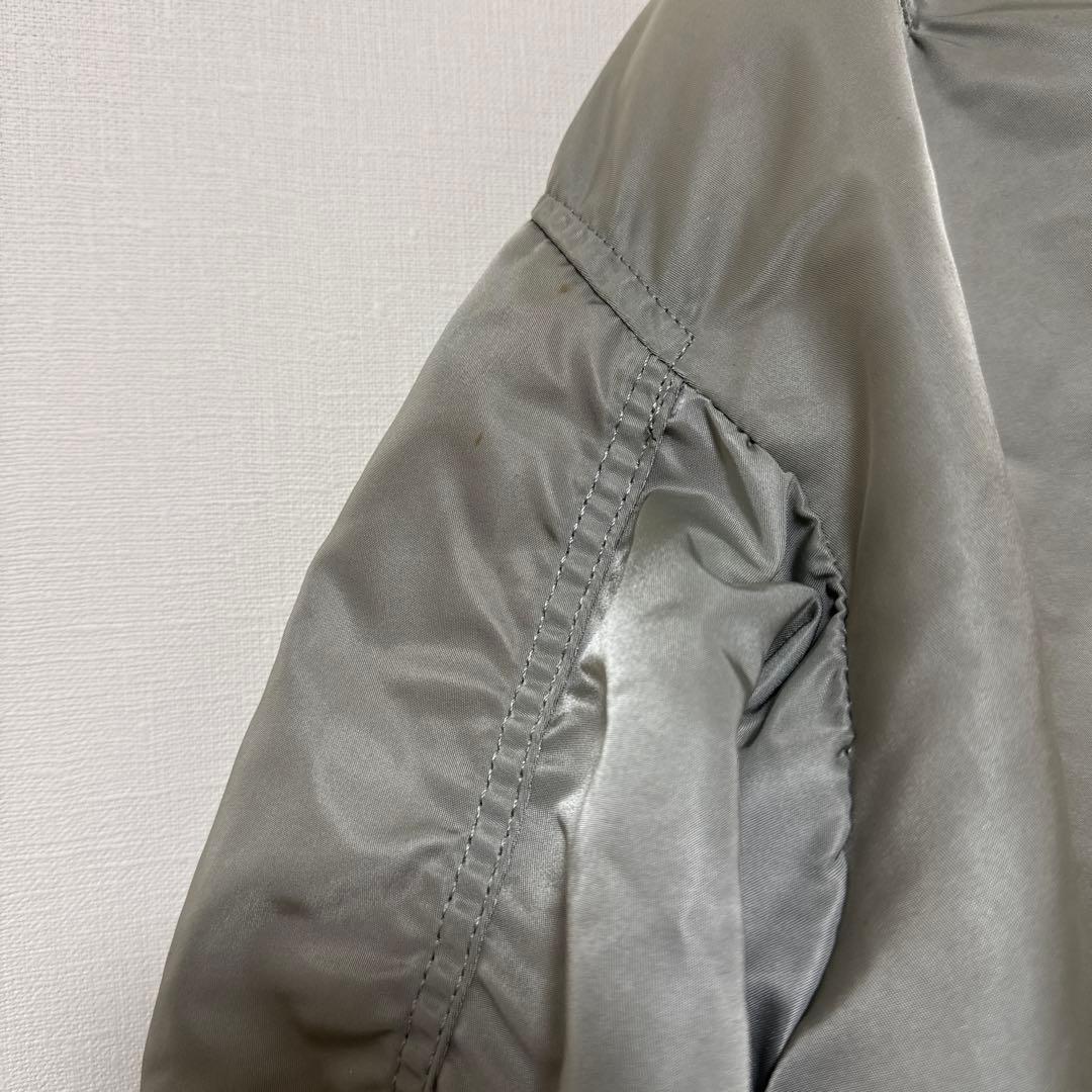 80sUSA製ALPHAアルファMA-1 フライトジャケット Mシルバー状態良好