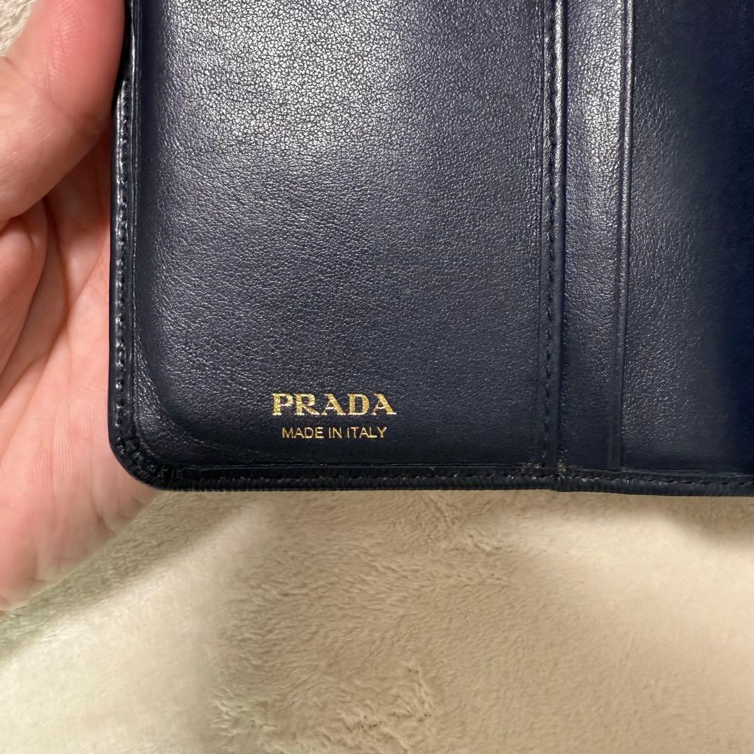RUI様用 PRADA プラダ ネイビー 二つ折り財布