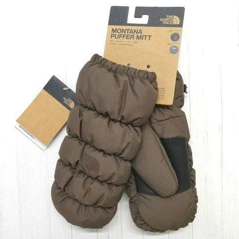 ザ ノースフェイス モンタナ パファー ミトン 手袋 グローブ L ブラウン