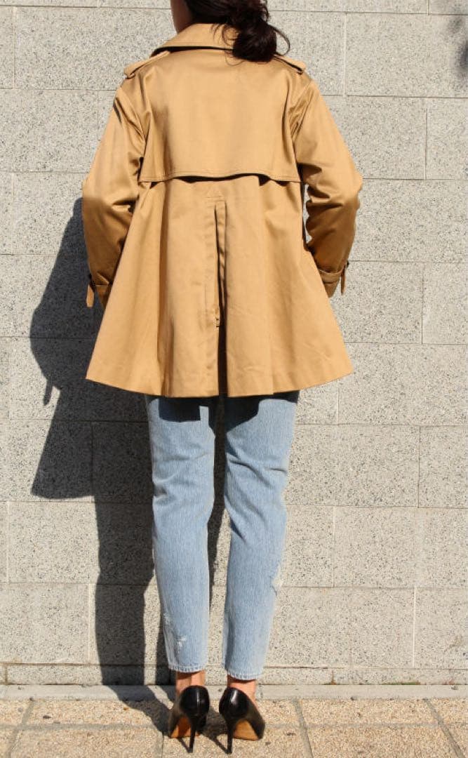 ジャケット・アウター CLANE SHORT FLEARE TRENCH COAT