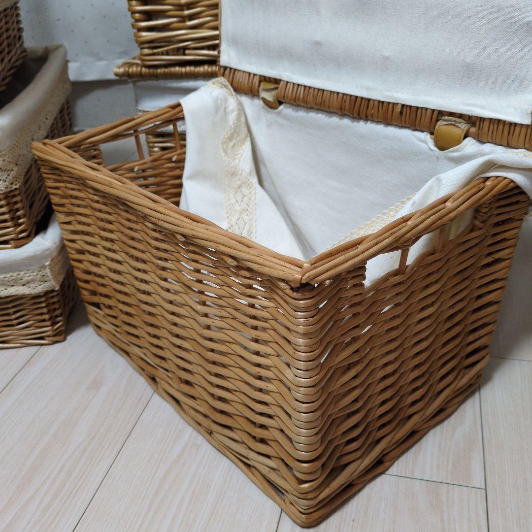 メルカド　バスケット　カゴ　かご　8個セット　籐籠