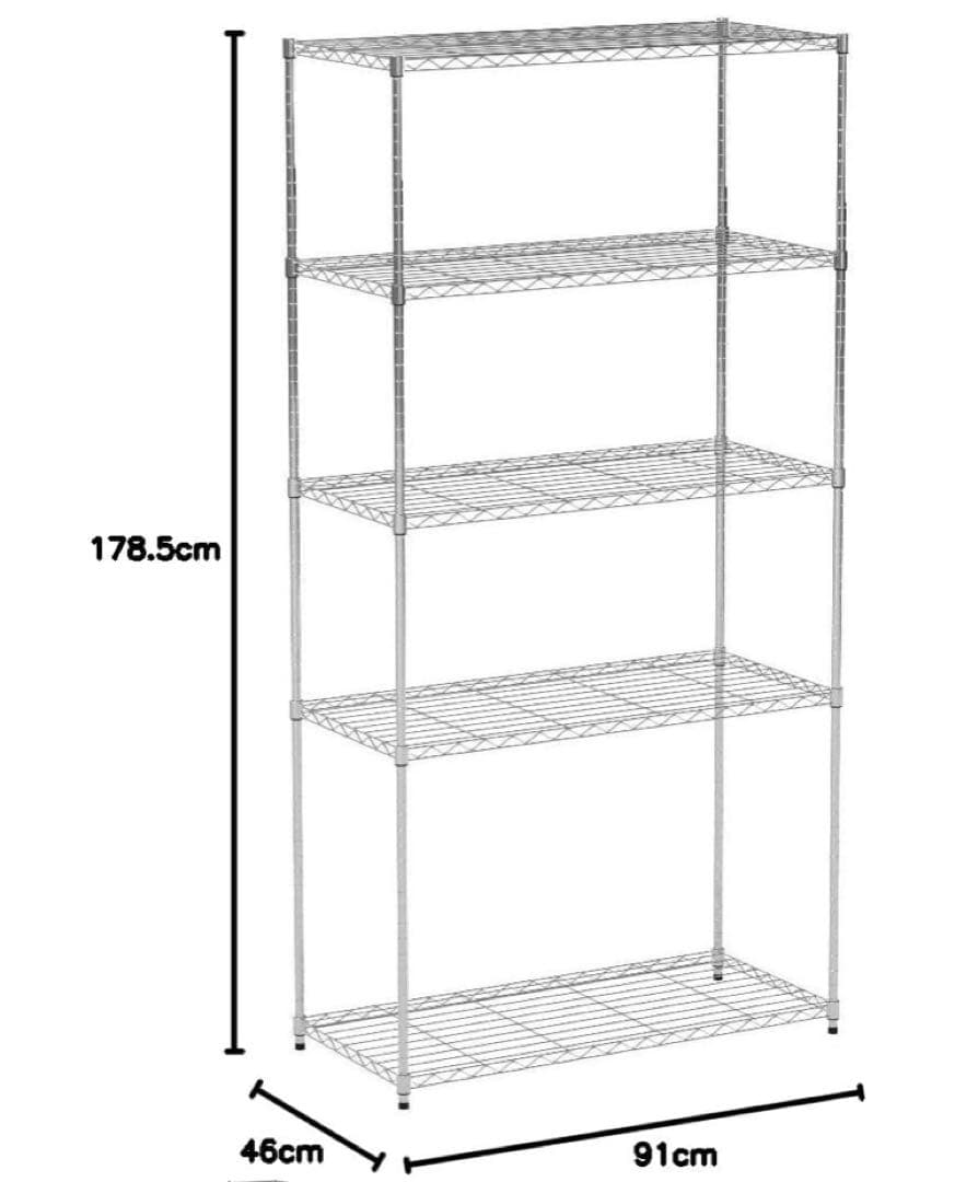 ラック メタルラック 本体 幅91×奥行46 スチールラック　シェルフ