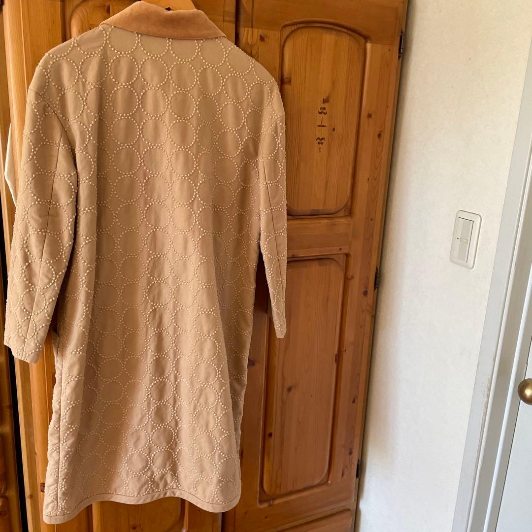 mina perhonen ベージュ キルティング ロングコート