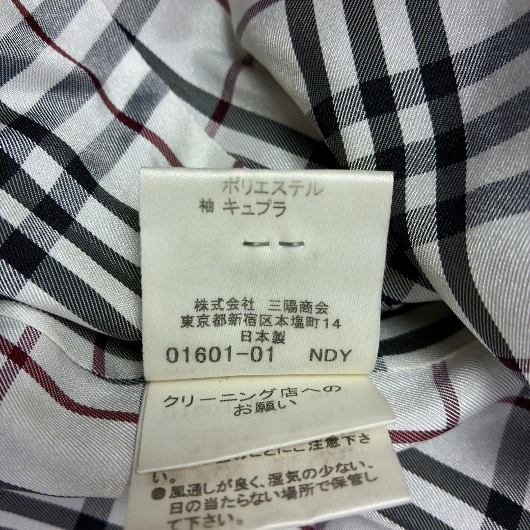 バーバリーブラックレーベル　トレンチコート　ノバチェック　ベルト付き　L　黒