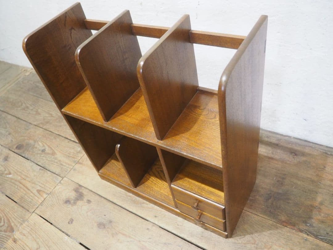 1106 レトロなブックラック　飾り棚　収納棚　本棚　本立て　小物入れ　ケース