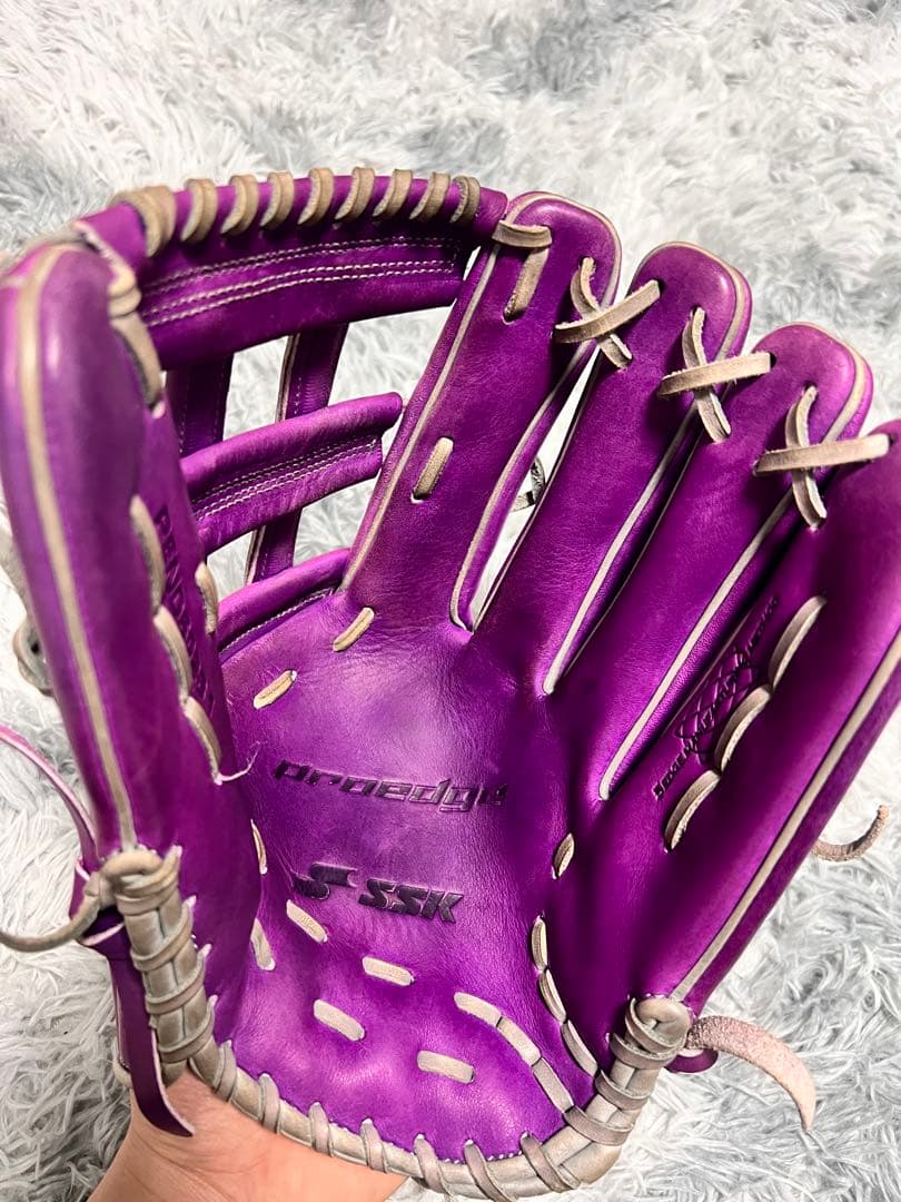 SSK 外野用 軟式グローブ 紫色