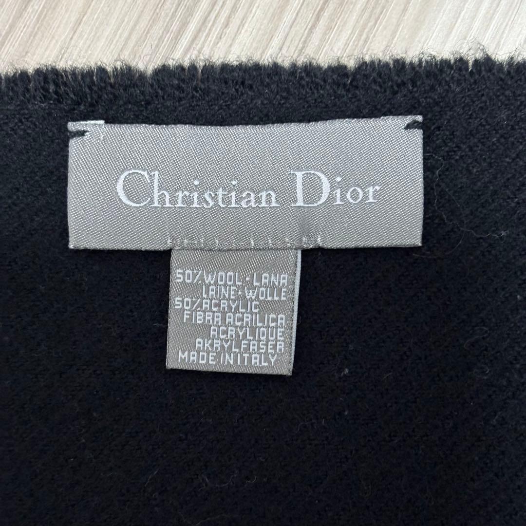 クリスチャンディオール Diorロゴ マフラー ウール