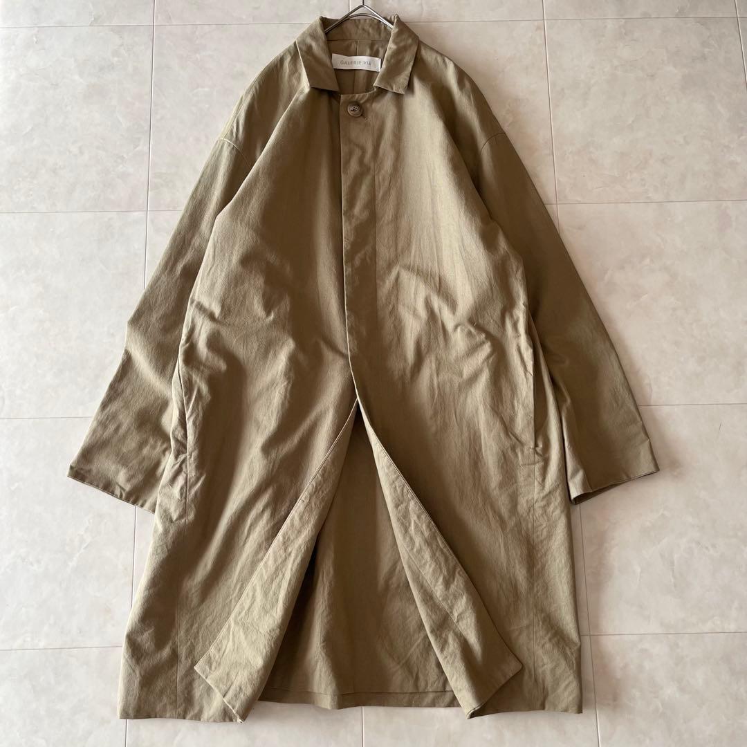 GALERIE VIE ギャルリーヴィーワイドステンカラーコート ベージュ 36