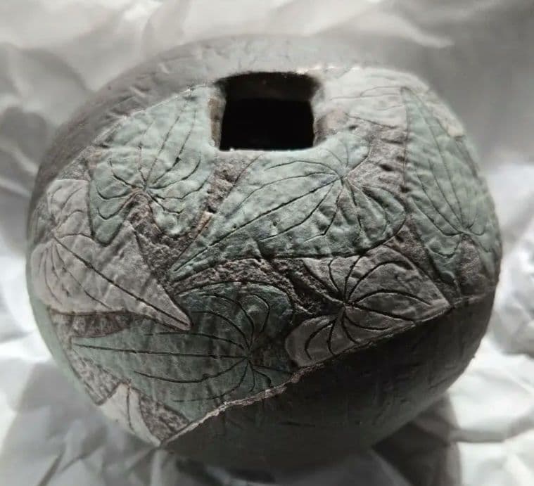 益子焼 花器 高部 よしえ つかもと