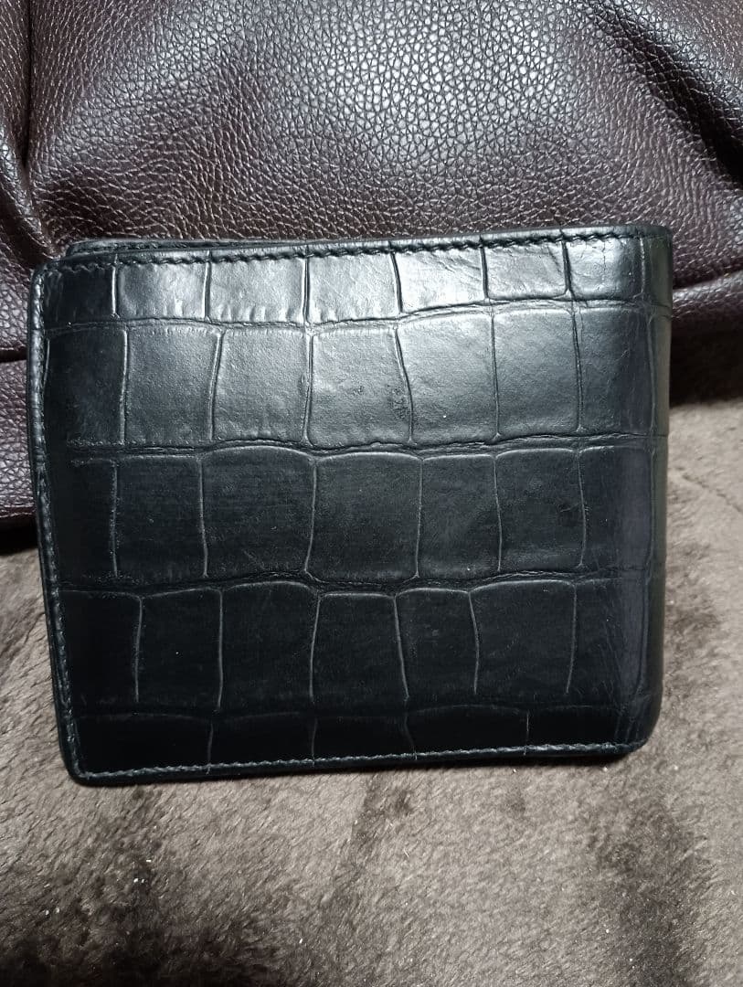 BALENCIAGA　クロコダイル二つ折り財布