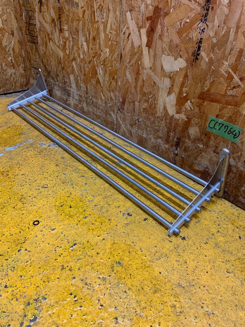 C(7764) 業務用 ステンレス パイプ棚 幅120cm 奥行25cm 水切棚