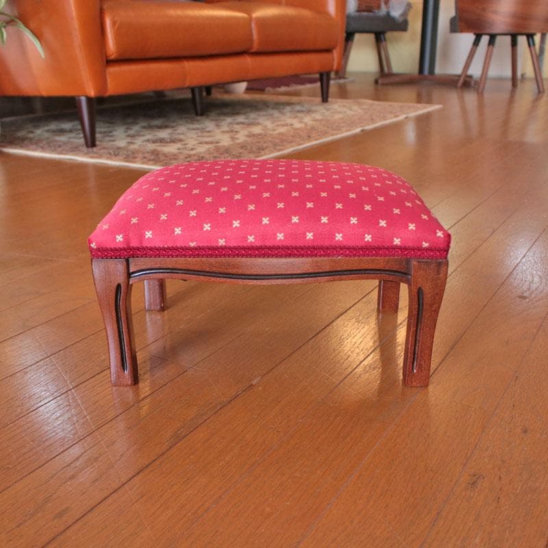 フットスツール レッド レトロ風 ヴィンテージ風 赤 222-1497-005