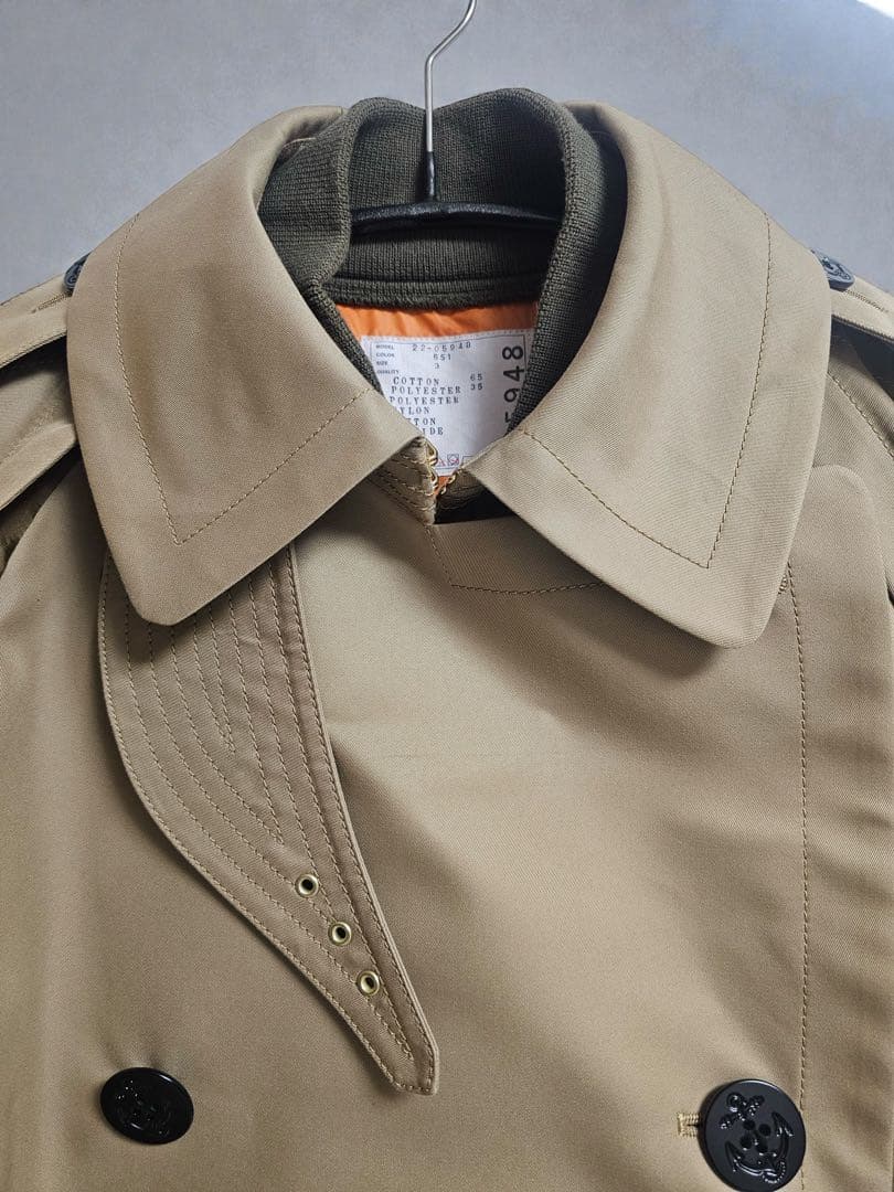 本物美品sacai Cotton Gabardine Mix Blouson
