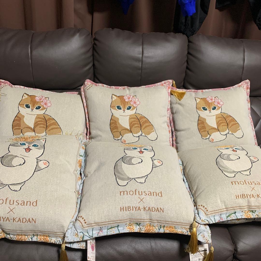 mofusand モフサンド ×日比谷花壇 ゴブラン織クッション 2種×3セット