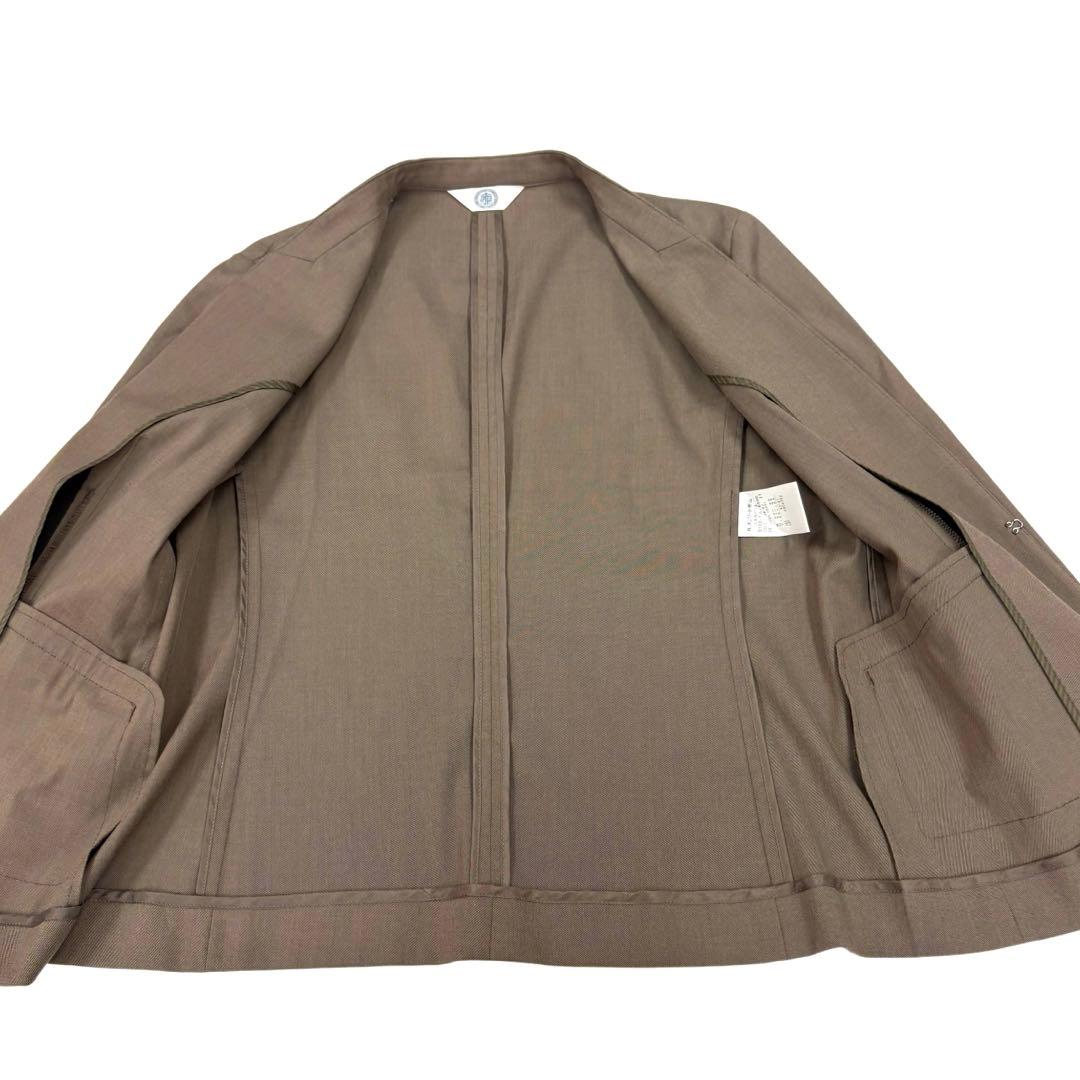 現行　美品　ジェイプレス セットアップ ノーカラー ワイドパンツ ベージュ11号