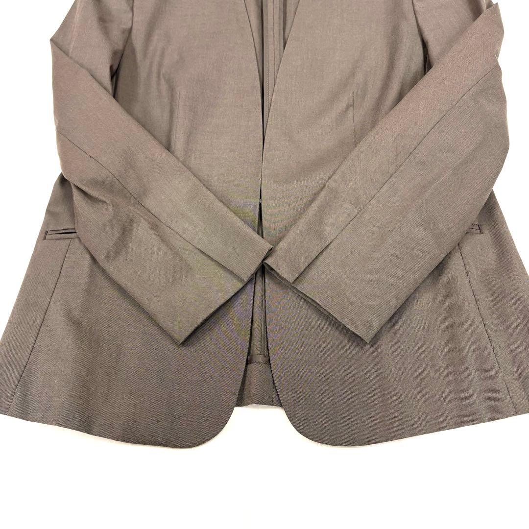 現行　美品　ジェイプレス セットアップ ノーカラー ワイドパンツ ベージュ11号