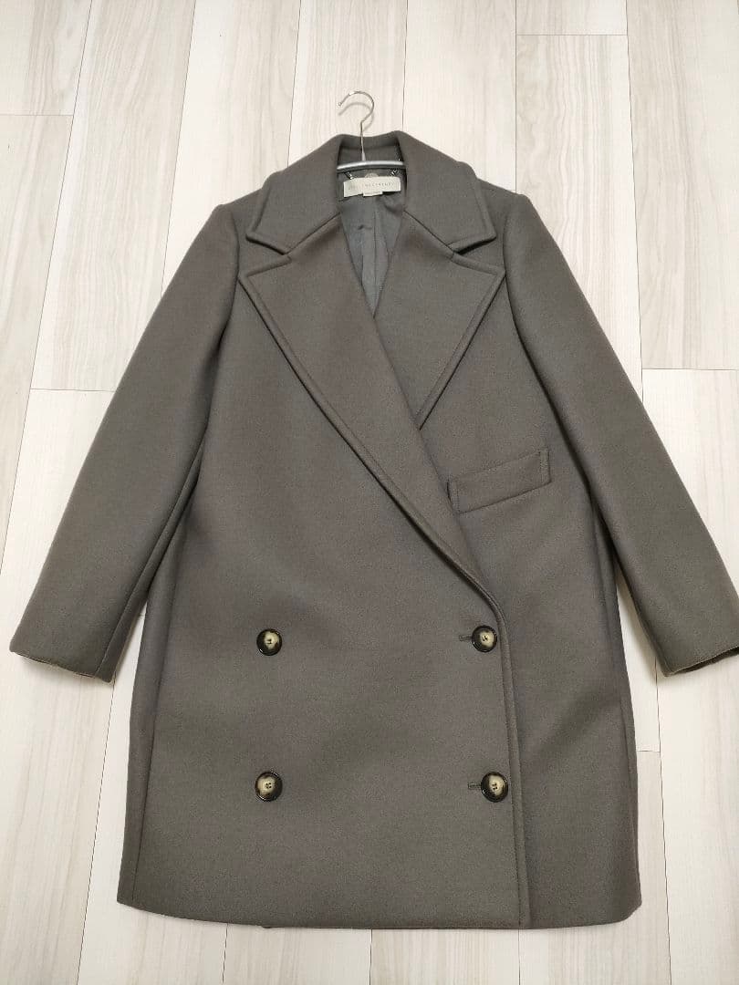 ★美品★ステラマッカートニー チェスターコート コクーン グレー 38 メルトン