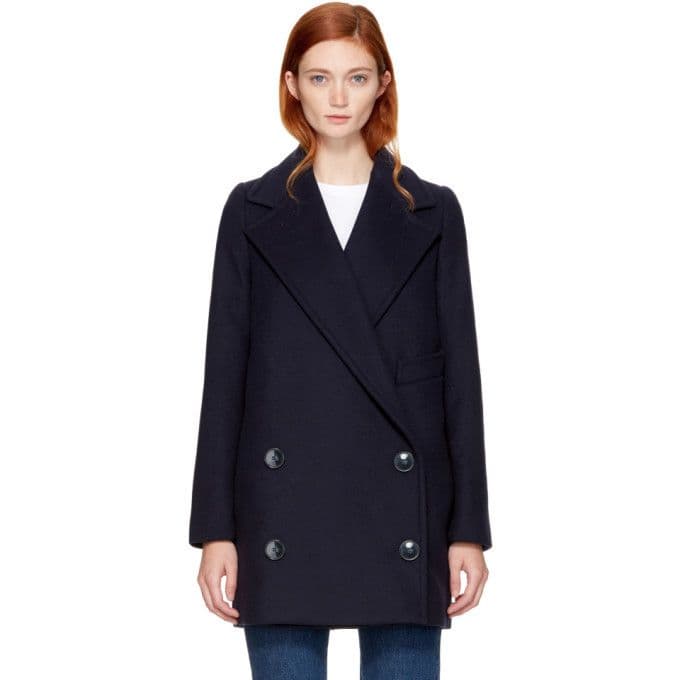 ★美品★ステラマッカートニー チェスターコート コクーン グレー 38 メルトン