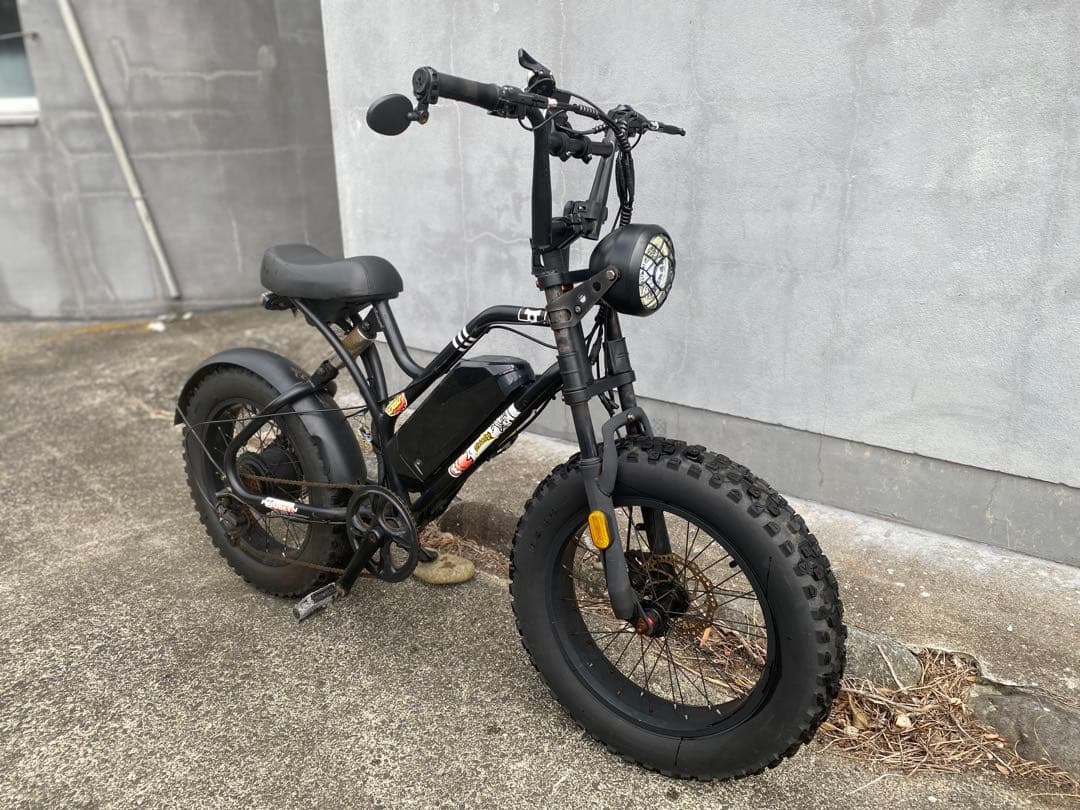 電動アシスト自転車 ファットタイヤ ブラック 「PAIMINN」 不動車