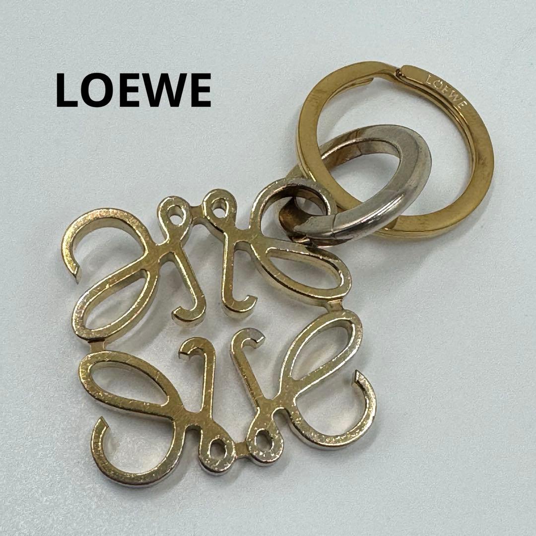 LOEWE ロエベ アナグラム キーリング キーホルダー ゴールド