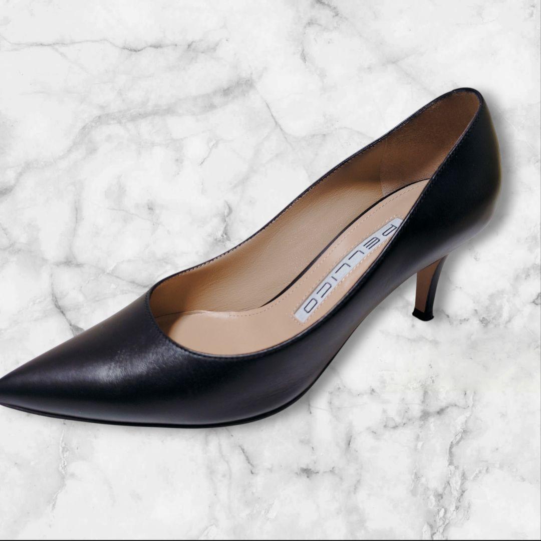 美品✨PELLICO レザー アニマ ポインテッドトゥ パンプス 黒 ヒール