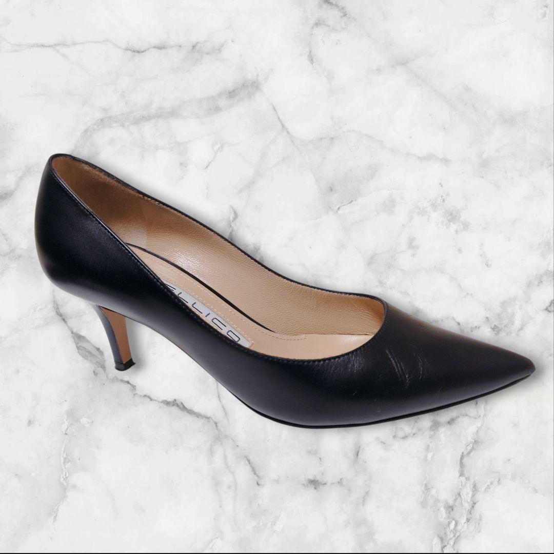美品✨PELLICO レザー アニマ ポインテッドトゥ パンプス 黒 ヒール