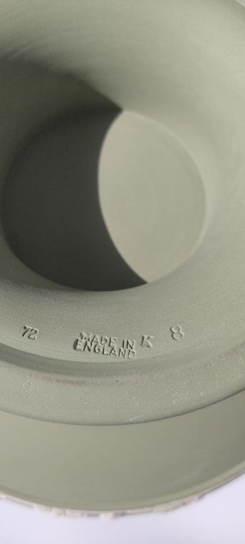 【未使用】英国ジャスパーウェアのペールグリーンのコンポート