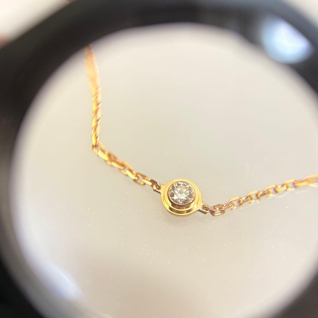 本物保証 カルティエ ダムール XS ダイヤ ブレスレット 750(PG)