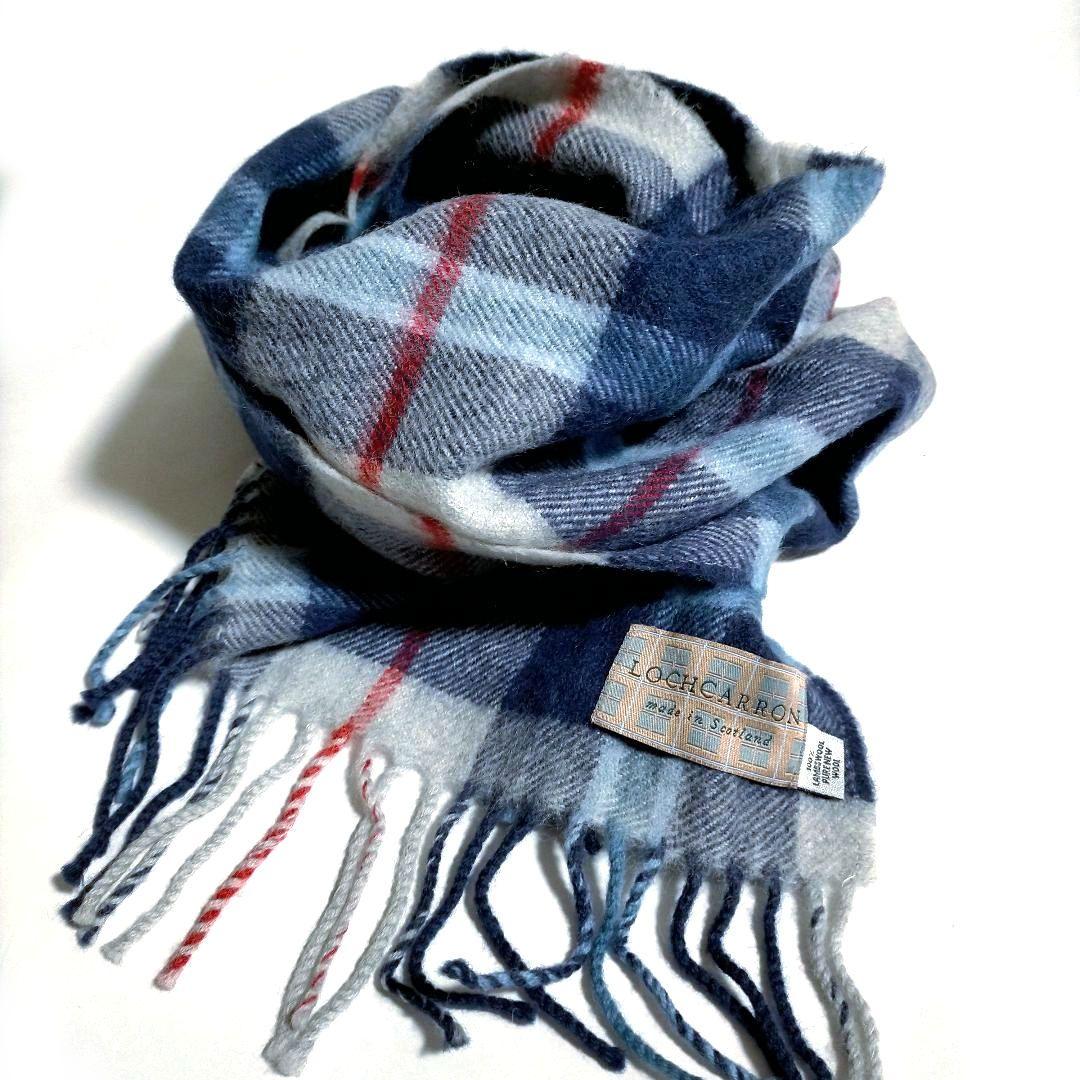 激レア ロキャロン ラムウールマフラー タータンチェック スコットランド製