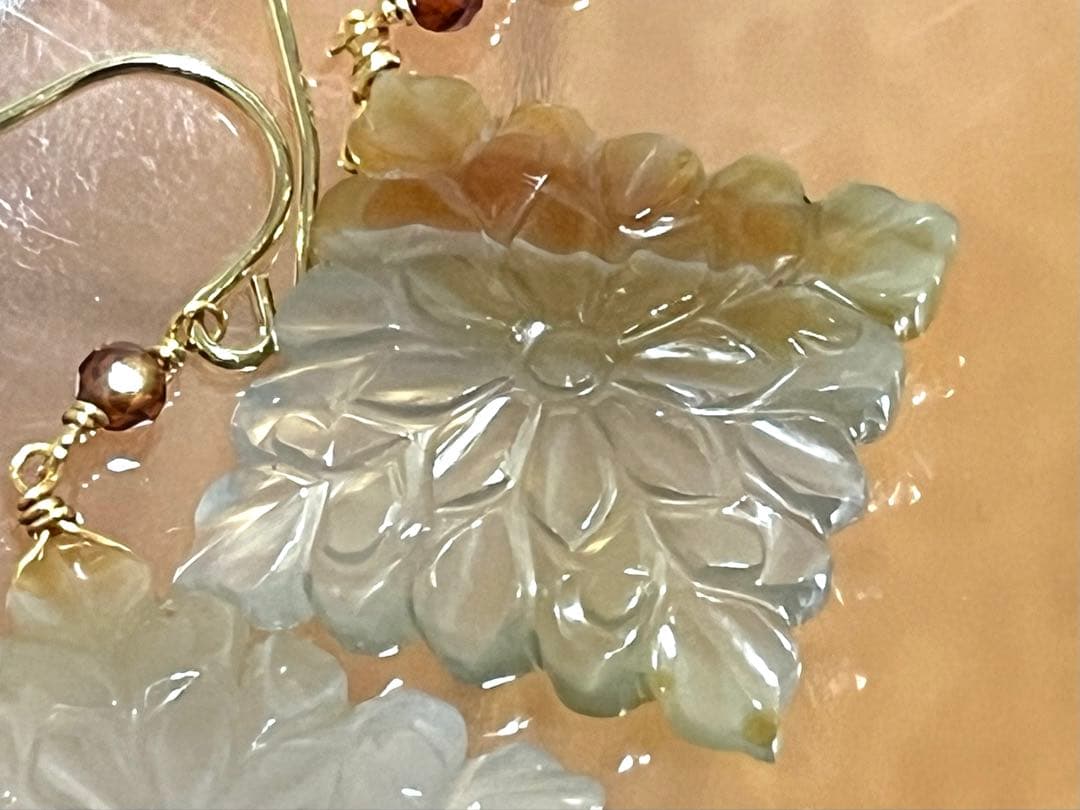 みっちゃんです。14kgfカーネリアンインアゲートロンバスチャーム