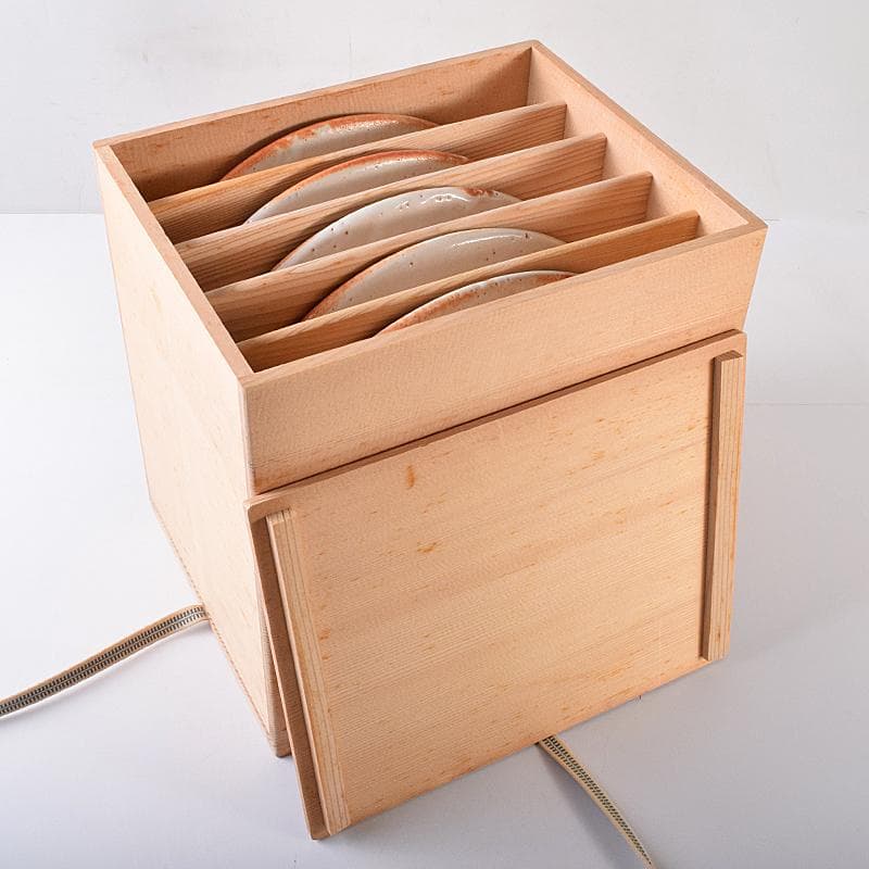 和食器　美濃焼　安藤日出武作　紅志野　草文　平皿　五客　共箱　M　R7893B