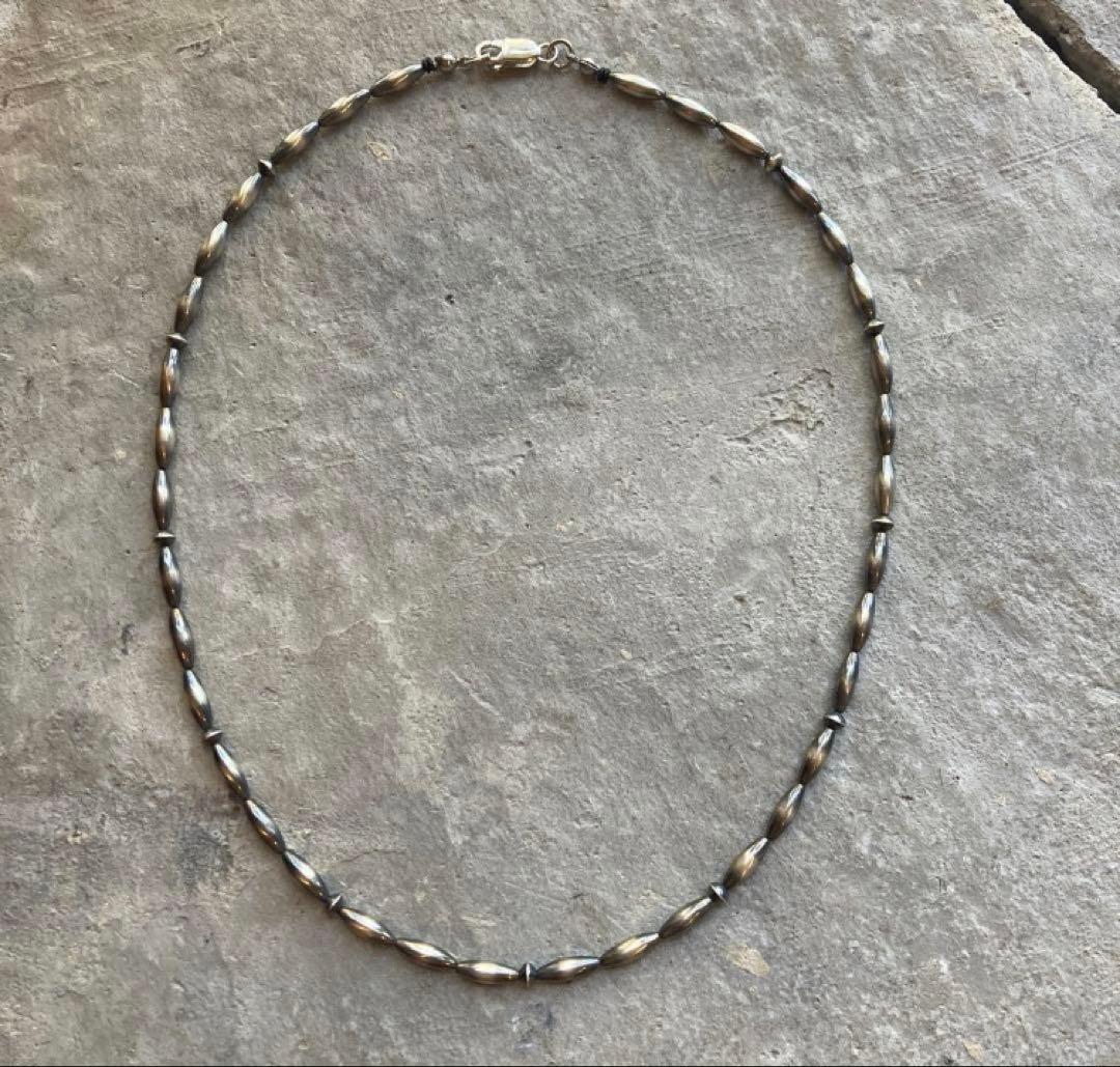 SV925製ナバホパールのオリジナルデザインネックレス　51cm