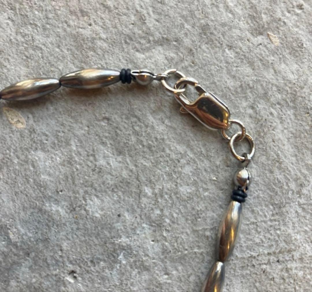 SV925製ナバホパールのオリジナルデザインネックレス　51cm