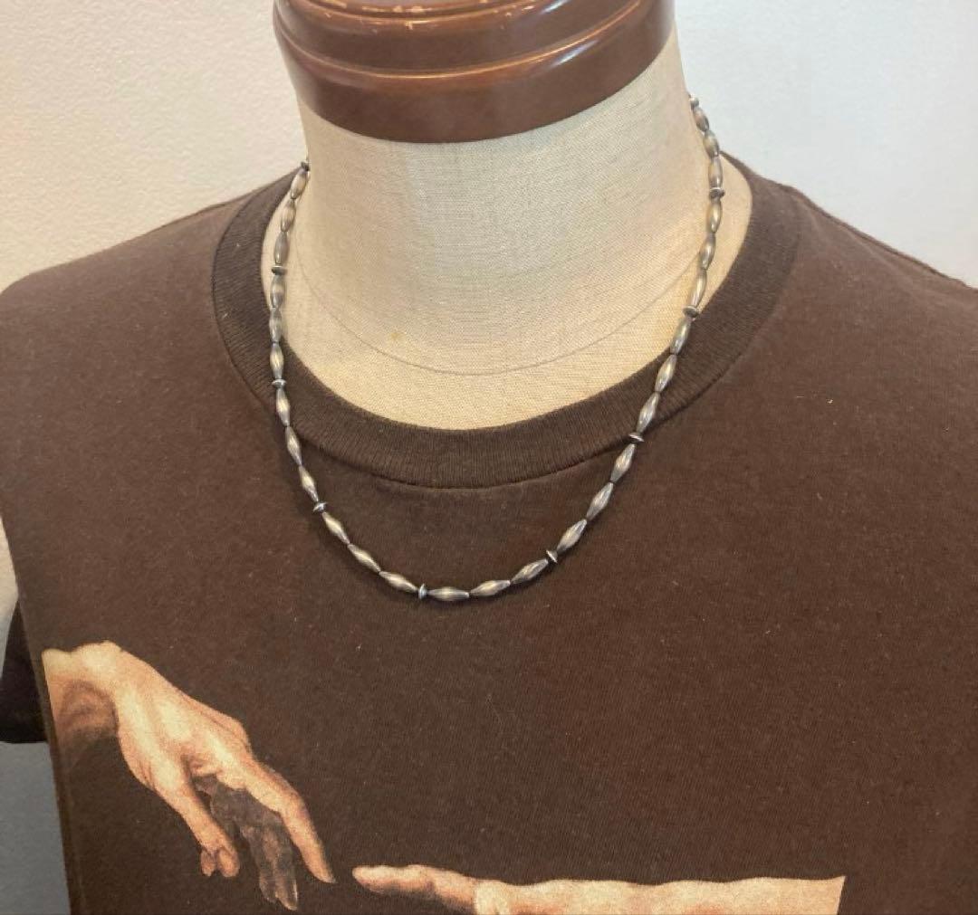 SV925製ナバホパールのオリジナルデザインネックレス　51cm