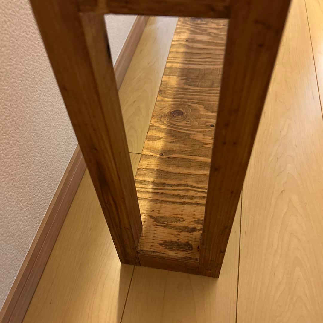 アンティーク風スリムラック　ハンドメイド　棚　飾り棚　木製家具