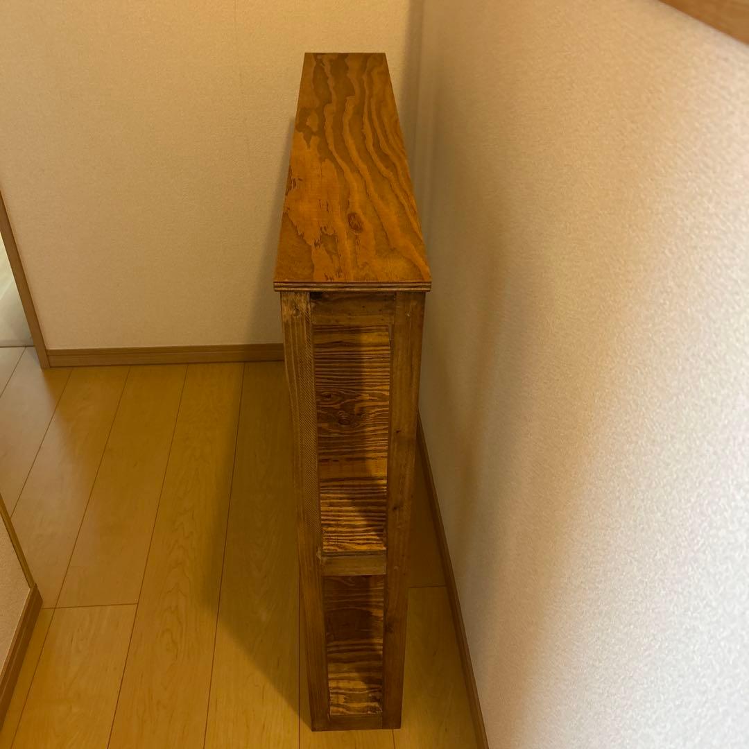 アンティーク風スリムラック　ハンドメイド　棚　飾り棚　木製家具