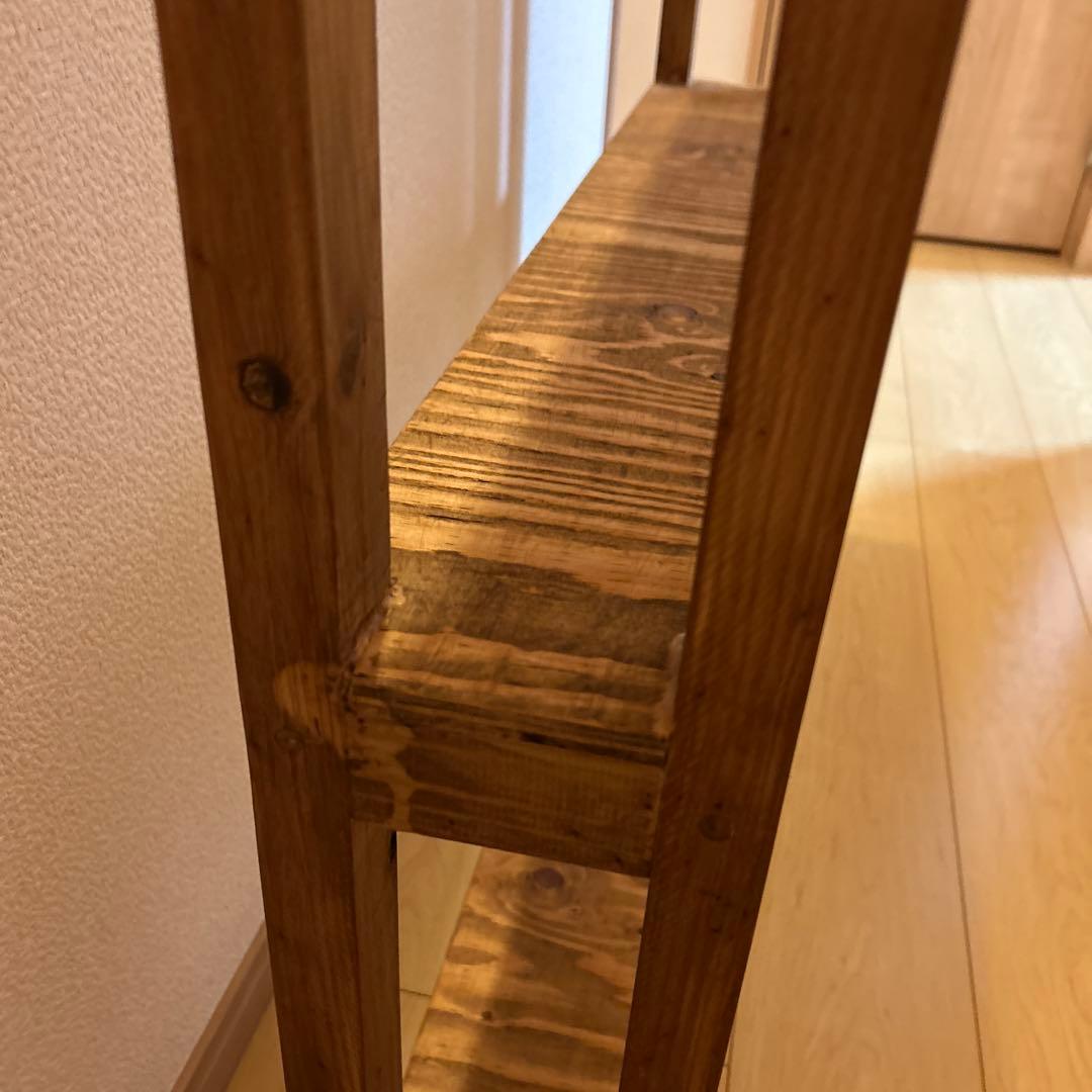 アンティーク風スリムラック　ハンドメイド　棚　飾り棚　木製家具