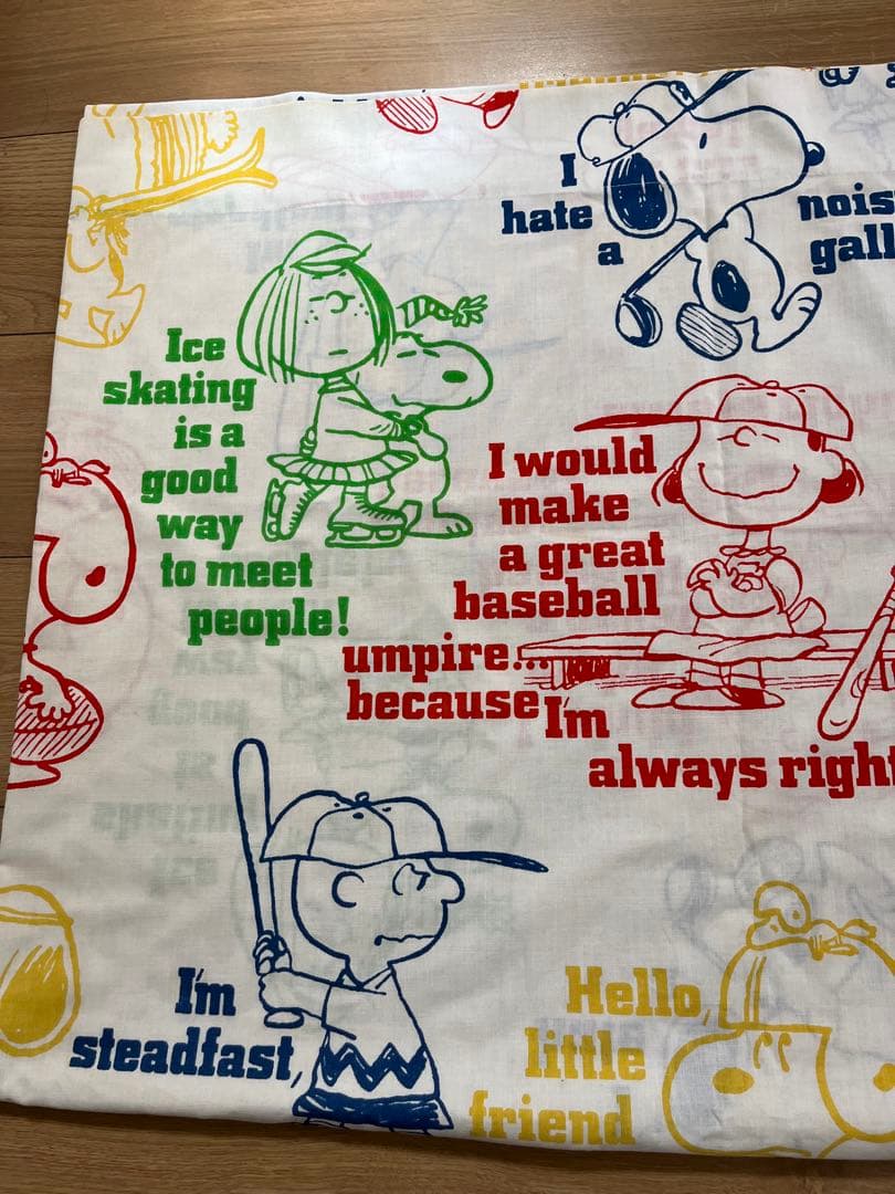スヌーピー柄　シーツ　ベットカバーUSA製　ビンテージ　再お値下げ致しました❣️